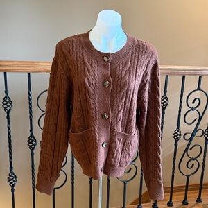Listicle sweater cardigan